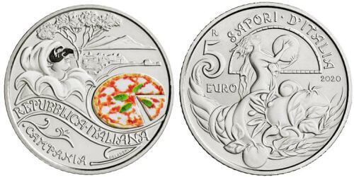 moneta 5 euro pizza